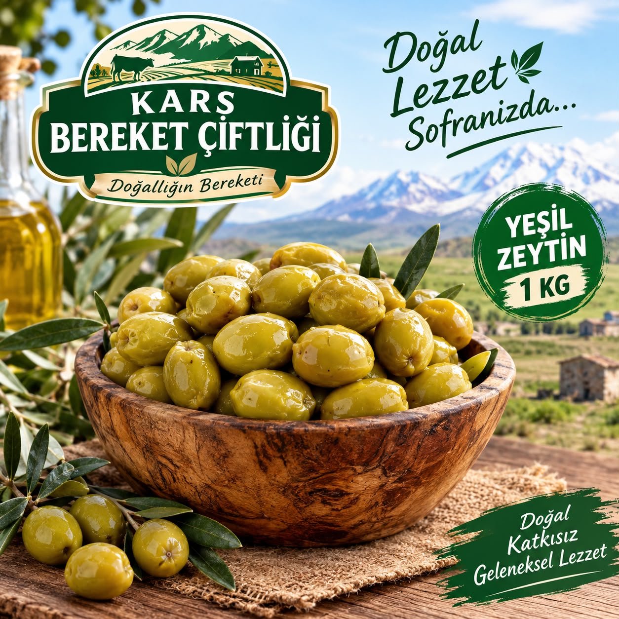 doğal yeşil zeytin